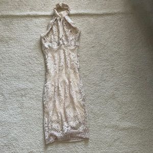 WINDSOR beige collared dress size SMALL